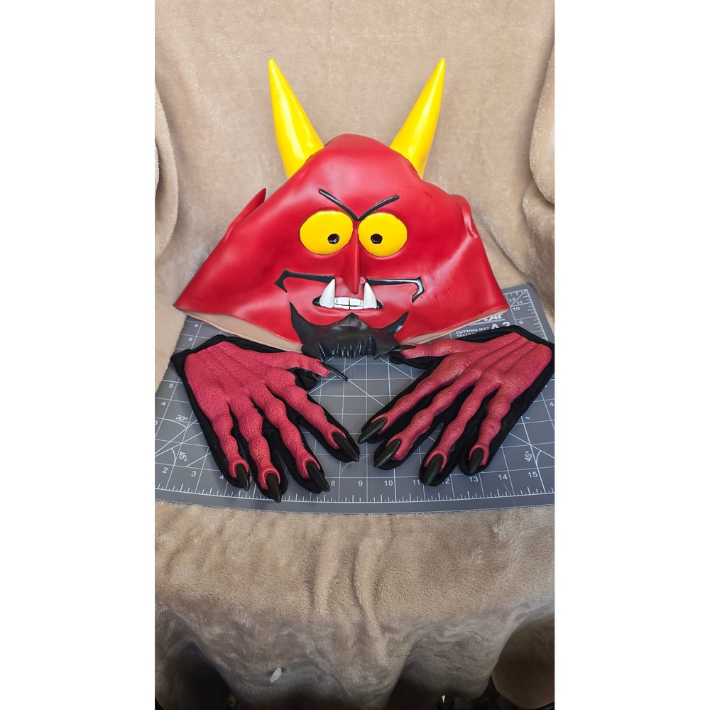 South Park Robot Devil Mask and Gloves Set 2006 Comedy Partners Disguise Red